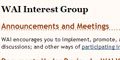 WAI Interest Group