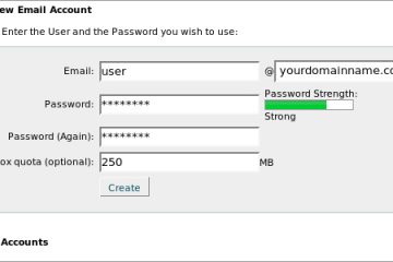 Creating email accounts in cPanel