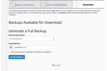 Creating backups in cPanel